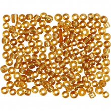 Seed Beads 3 mm Guld 25 gram pärlor, smyckestillverkning