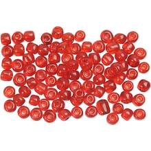 Seed Beads - 4 mm - Klarröd - 25 gram