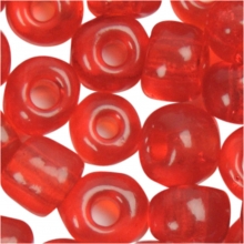Seed Beads 4 mm Klar Röd 500 gram pärlor, smyckestillverkning