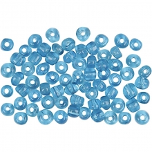 Seed Beads 4 mm Klar Turkos 500 gram till scrapbooking, pyssel och hobby