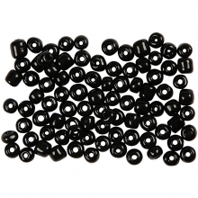 Seed Beads - 4 mm - Svart - 500 gram