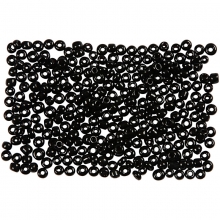 Seed Beads - Svarta - 2mm - 25g