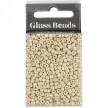 Seed Beads - 3 mm - Hål 0,6-1 mm - Off White - 25 g