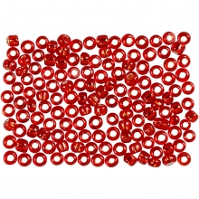 Seed Beads 3 mm Röd Metallic 25 gram till scrapbooking, pyssel och hobby