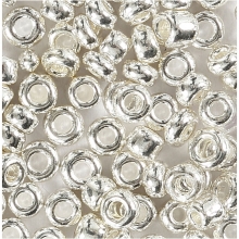 Seed Beads 1,7 mm Silver 500 gram pärlor, smyckestillverkning
