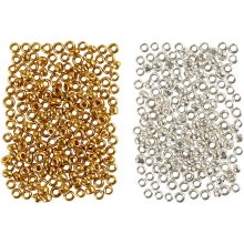 Seed Beads 1,7 mm - Guld / Silver - 2x7 gram