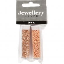 Seed Beads 1,7 mm Persika/ Ljus Persika 2x7 gram