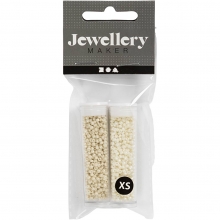 Seed Beads - 1,7 mm - Hål 0,5-0,8 mm - Beige och Pärlemor - 2x7 g