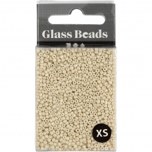 Seed Beads - 1,7 mm - Hål 0,5-0,8 mm - Off White - 25 g