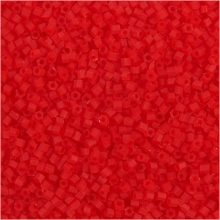 Seed Beads - 15/0 - dia. 1,7 mm - Transparent röd - 2-cut - 500g