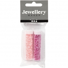 Seed Beads Rosa & Lila 1,7 mm pärlor, smyckestillverkning