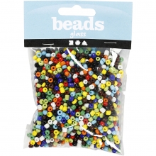 Seed Beads 6/0 4 mm Mixade färger 130 g till scrapbooking, pyssel och hobby
