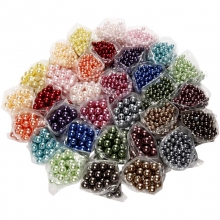 Lyxiga Vaxpärlor Mixade färger - 4700 pärlor - 6 och 10 mm