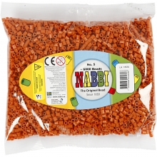 Nabbi Pärlor 6000 st Kolabrun nr 5 Medium Rörpärlor