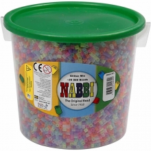 Nabbi Pärlor 20 000 st - Glitterfärger i Hink