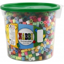 Nabbi Pärlor Jumbo 10mm Mixade Färger 2450 st Rörpärlor