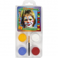 Eulenspiegel ansiktsfärg Clown 1 set till scrapbooking, pyssel och hobby