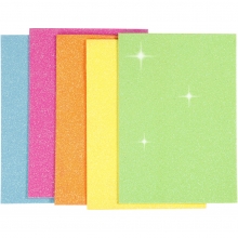 Mossgummi A5 Glitter & Neon 5 ark till scrapbooking, pyssel och hobby