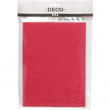 Dekorgummi Bokstäver Siffror 5 ark 15x21 cm Mossgummi Figur