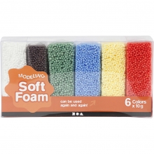 Soft Foam Lera som inte torkar Bas 6 st till scrapbooking, pyssel och hobby