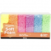 Soft Foam Lera som inte torkar Neon 6 st