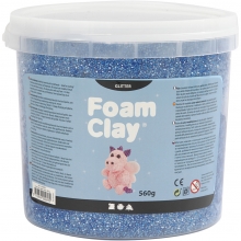 Foam Clay Blå Glitter 560 g Lera till scrapbooking, pyssel och hobby