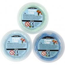 Foam Clay Metallic och glitter 3x14g Lera