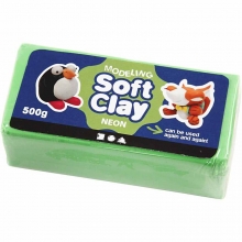 Soft Clay Modellera Neongrön 500 g till scrapbooking, pyssel och hobby