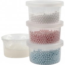 Pearl Clay Lera 3-pack Ljusblå, Vit, Rosa