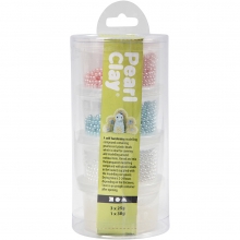 Pearl Clay Lera 3-pack Ljusblå, Vit, Rosa