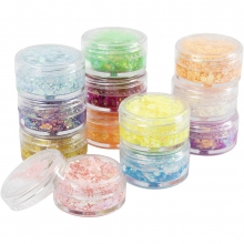 Glitter Clay Lera - Mixade Färger - 12 Färger x 5 ml