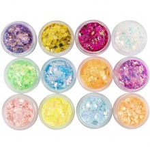 Glitter Clay Lera - Mixade Färger - 12 Färger x 5 ml