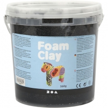 Foam Clay Svart 560 g Lera till scrapbooking, pyssel och hobby