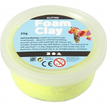 Foam Clay - Gul - Glitter - 35 g