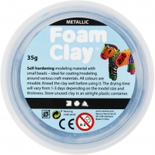 Foam Clay Blå Metallic 35 g Lera till scrapbooking, pyssel och hobby