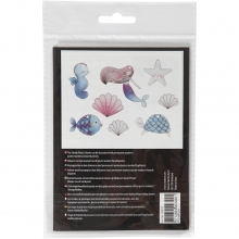 Krympplast med motiv 10,5x14,5 cm Sjöjungfru 4 ark