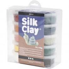 Silk Clay Dova Färger 10x40g Lera till scrapbooking, pyssel och hobby