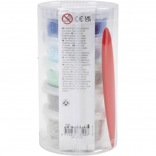 Stone Clay och Foam Clay Lera - Blå Grön Mix - 5 st