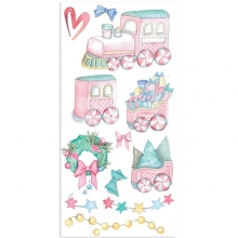 Paper Pack 10 ark Stamperia Christmas Rose 6x12 Tum Julpyssel Papper