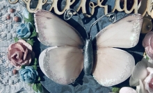 Celebrate kort med fjäril Pyssel papper till scrapbooking, pyssel och hobby