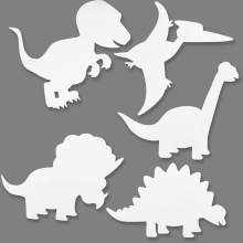 Pappersfigurer - Pappersfigurer - Dinosaurier - 16 st - H: 15-22 cm