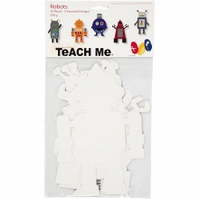 Pappersfigurer Robot H: 22,5-24 cm B: 15-16 16 st
