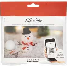 Nissedörr Mini Pysselkit - Nissen Bygger Snögubbe