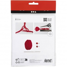 Mini DIY Kit - Virkade Röda Hjärtan - Julpyssel