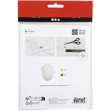 Mini DIY Kit - Virka Vita Snöflingor - Julpyssel