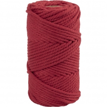 Makramégarn 4 mm - Röd - 55 m - 330 g