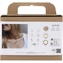 DIY Kit Smycken - Halsband Med Hängsmycke - Förgylld