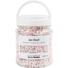 Vaxpärlor - Pink Soft Mix - 425 gram - 5500 st