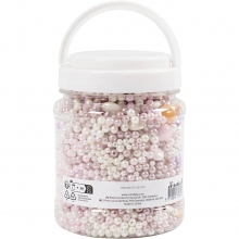 Vaxpärlor - Pink Soft Mix - 425 gram - 5500 st