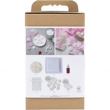 DIY Kit Tvåltillverkning - Rosa Blommor - Skapa Egen Tvål